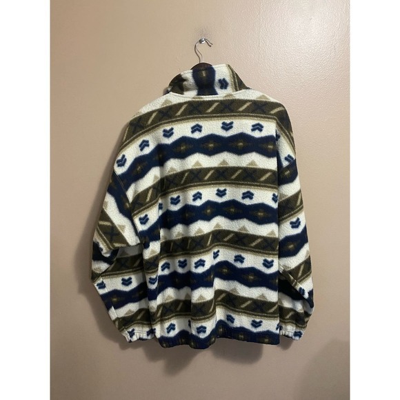 Vintage 90s Bugle Boy Fleece Pullover 1/4 Zip - Picture 5 of 6